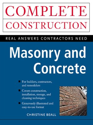 cover image of Masonry and Concrete
